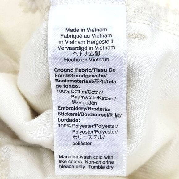 J Crew Billie Demi-Boot Crop Eyelet Off White High Waist Denim Jeans Womens 29 - Picture 11 of 12